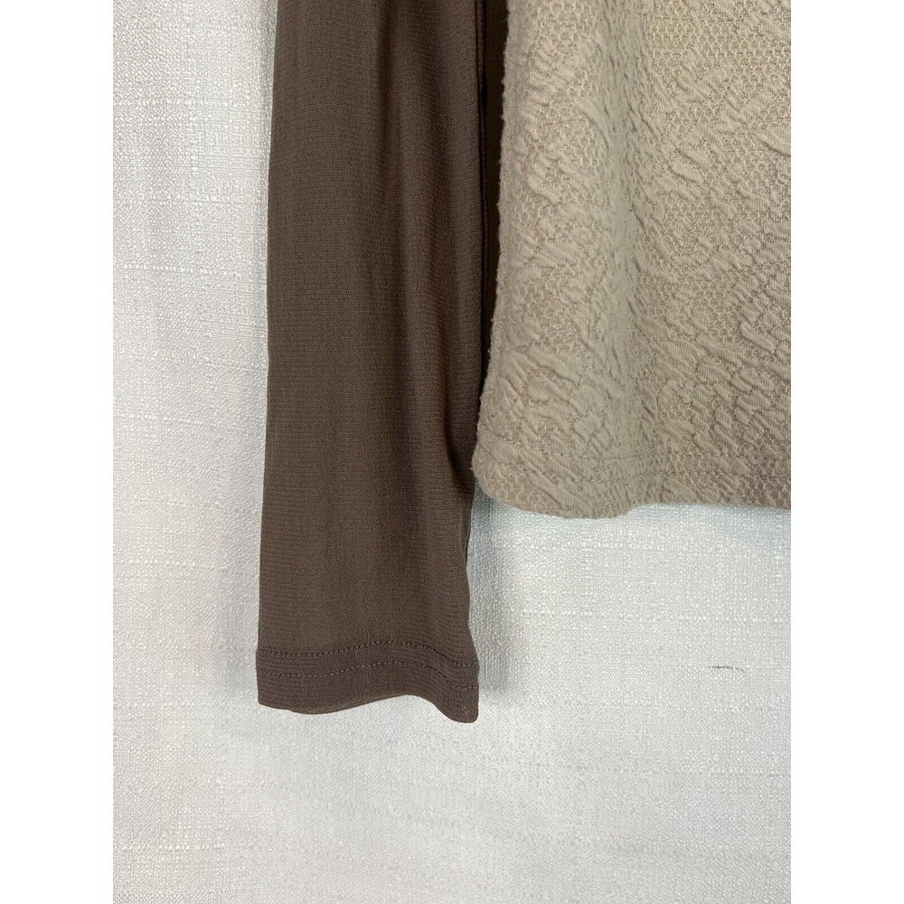Forla Paris French Designer Taupe Embellished Ruffle Shirt Sz Med  AS IS READ! - Picture 2 of 10